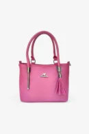a pink purse with a tassel stylish mono handbag