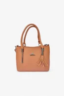 a tan purse with a tassel stylish mono handbag brown